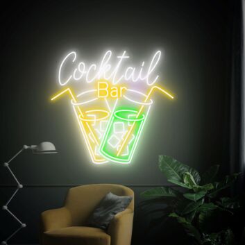 Brighten Up Your Celebrations and Cocktails with the Vibrant Cocktail Bar Led Neon Sign for Bar, Wedding, and Party Decor.