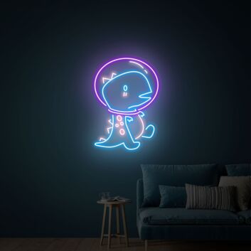 Astronaut Dinosaur LED-Neonschild für Wohnzimmer und Kinderzimmer