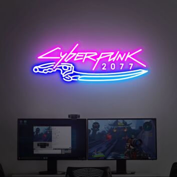 Cyberpunk 2077 LED-Neonschild Gaming Wohnzimmer