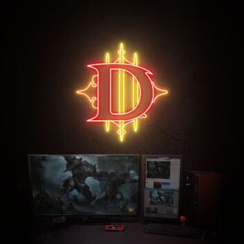 Enhance Your Gaming Sanctuary or Bar Ambiance with Diablo 3 Led Neon Sign Diablo Art Gaming Room Decor.