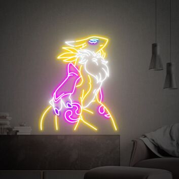 Renamon aus Digimon als LED-Neonschild