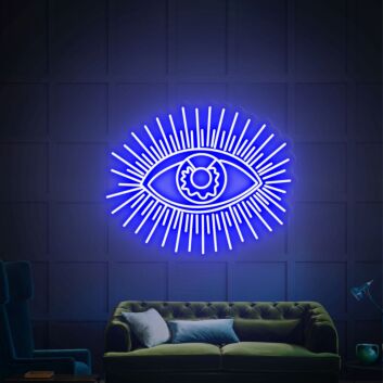 Auge mit Strahlen LED-Neonschild Wohnzimmer Studio