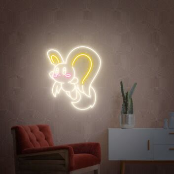 Niedlicher Anime-Hase LED-Neonschild Wohnzimmer Kinderzimmer