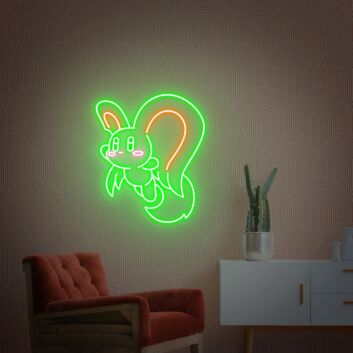 Niedlicher Anime-Hase LED-Neonschild Wohnzimmer Kinderzimmer