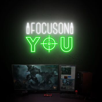 FOCUS ON YOU LED-Neonschild für Gaming Zimmer
