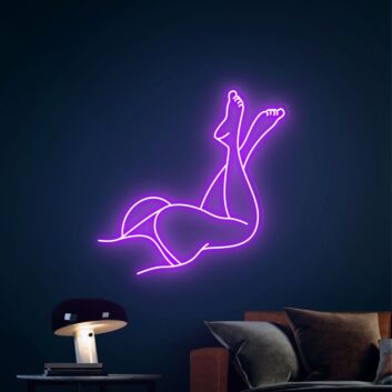 Bein- und Hüftkontur einer Frau LED-Neonschild Wohnzimmer Schlafzimmer