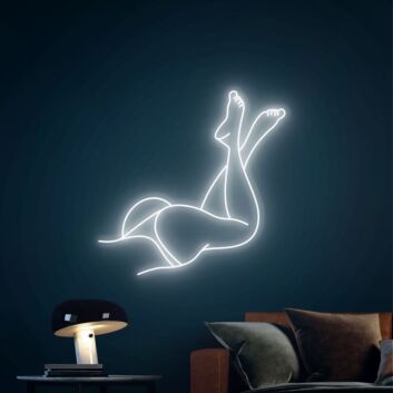 Bein- und Hüftkontur einer Frau LED-Neonschild Wohnzimmer Schlafzimmer