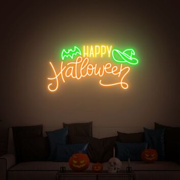Happy Halloween LED-Neonschild Wohnzimmer Party