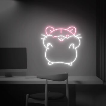 Hamster Illustration LED-Neonschild für Wohnzimmer und Kinderzimmer