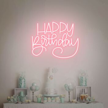Happy Birthday LED-Neonschild für Geburtstagsparty