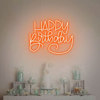 Happy Birthday LED-Neonschild für Geburtstagsparty