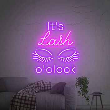 It&#039;s Lash o&#039;clock LED-Neonschild für Kosmetikstudio und Friseursalon
