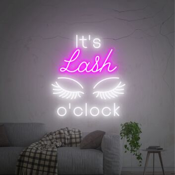 It's Lash o'clock LED-Neonschild für Kosmetikstudio und Friseursalon