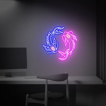 Koi Fische LED-Neonschild Wohnzimmer Büro