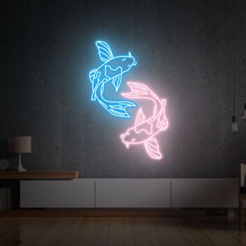 Koi Fische LED-Neonschild Wohnzimmer Büro