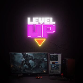 LEVEL UP LED-Neonschild Gaming Zimmer