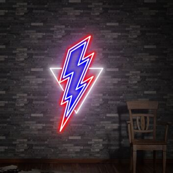 Blitzsymbol LED-Neonschild Wohnzimmer Bar
