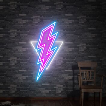 Blitzsymbol LED-Neonschild Wohnzimmer Bar