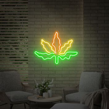 Cannabisblatt LED-Neonschild Wohnzimmer Bar