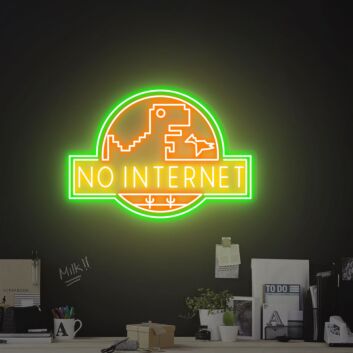 NO INTERNET LED-Neonschild für Home Office und Gaming Room
