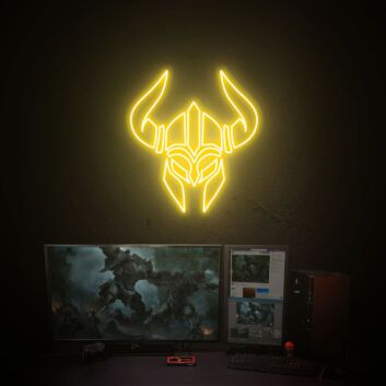 Wikingerhelm LED-Neonschild für Gaming Zimmer und Home Deko
