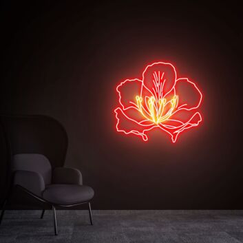 Hibiskusblüte LED-Neonschild Wohnzimmer Studio