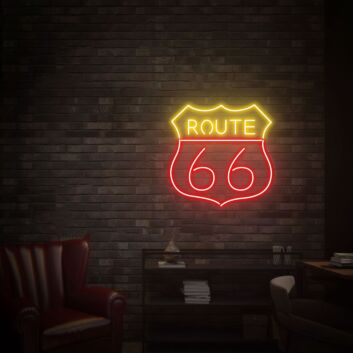ROUTE 66 LED-Neonschild für Bar und Wohnzimmer