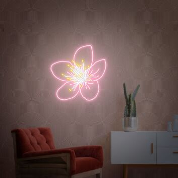 Kirschblüte LED-Neonschild für Wohnzimmer oder Schlafzimmer