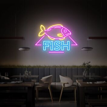 Fisch LED-Neonschild für Restaurant und Bar