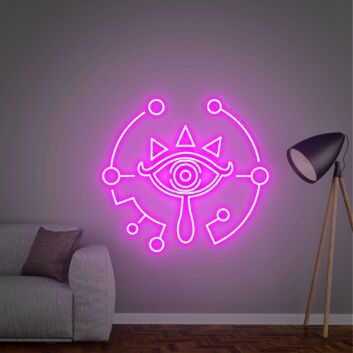 Auge Symbol mit geometrischen Elementen LED-Neonschild für Wohnzimmer Gamingzimmer