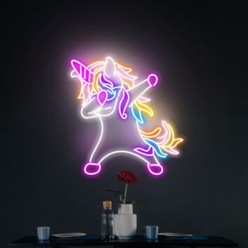 tanzendes Einhorn LED-Neonschild für Kinderzimmer und Party