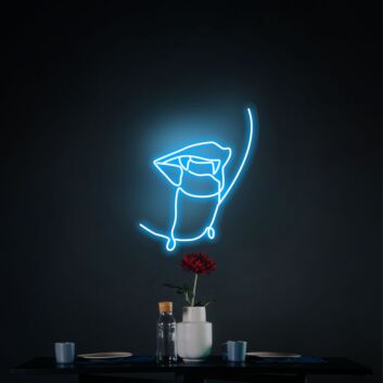 Lippen mit Vampirzähnen LED-Neonschild für Bar und Wohnzimmer