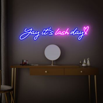 Yay it&#039;s lash day LED-Neonschild für Kosmetikstudio