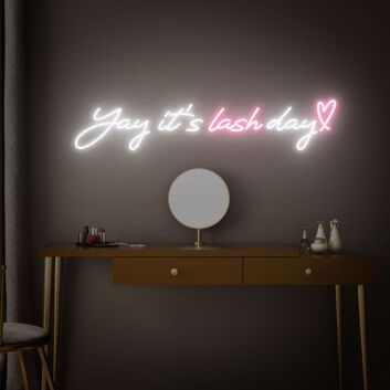 Yay it's lash day LED-Neonschild für Kosmetikstudio