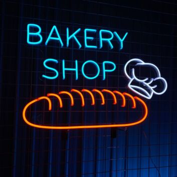 BAKERY SHOP LED-Neonschild für Bäckerei Café