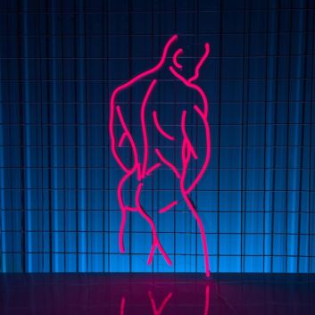 Abstrakte menschliche Silhouette LED-Neonschild Wohnzimmer Kunstgalerie