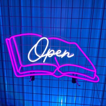 Open LED-Neonschild für Buchladen Café