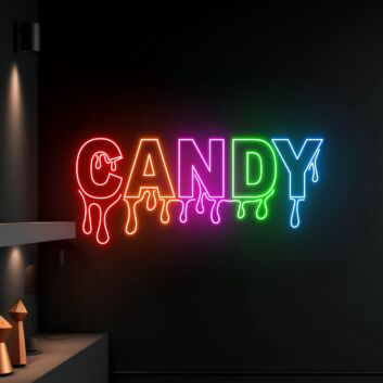 CANDY LED-Neonschild Wohnzimmer Cafe