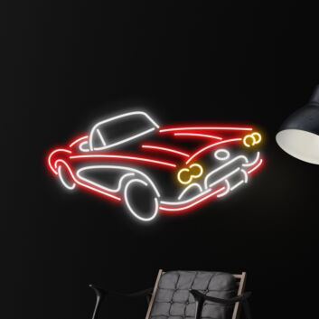 Klassischer Sportwagen LED-Neonschild Garage Wohnzimmer