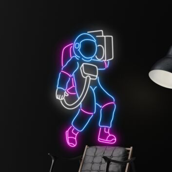 Astronaut im Raumanzug LED-Neonschild Wohnzimmer Büro