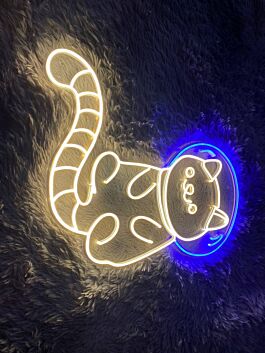 Katze im Astronautenhelm LED-Neonschild Wohnzimmer Kinderzimmer