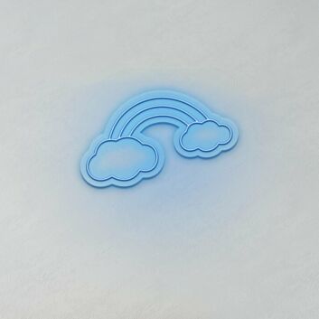 Regenbogen mit Wolken LED-Neonschild für Kinderzimmer Wohnzimmer