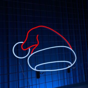 Weihnachtsmannmütze LED-Neonschild für Weihnachten Wohnzimmer