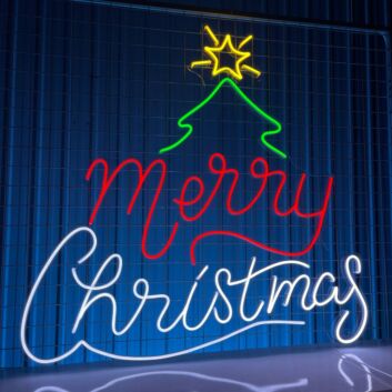 Merry Christmas LED-Neonschild für Weihnachten Wohnzimmer