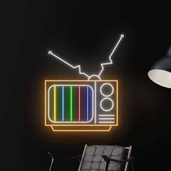 Retro Fernseher LED-Neonschild Wohnzimmer Bar