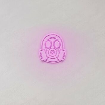 Gasmaske LED-Neonschild für Gaming Bar
