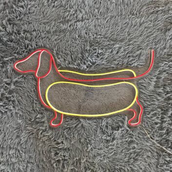 Dackel Silhouette LED-Neonschild für Wohnzimmer oder Haustierladen
