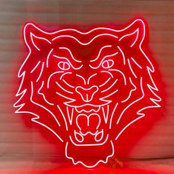 Neon Tigerkopf LED Neonschild Wanddekoration