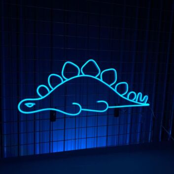 Stegosaurus Dinosaurier LED-Neonschild für Kinderzimmer