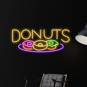 DONUTS LED-Neonschild für Café und Bäckerei